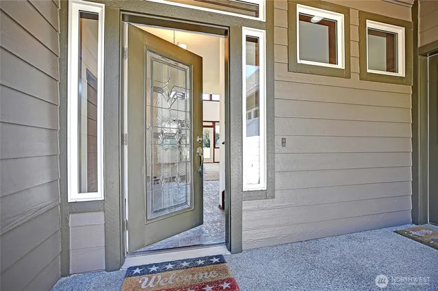 a view of front door of house