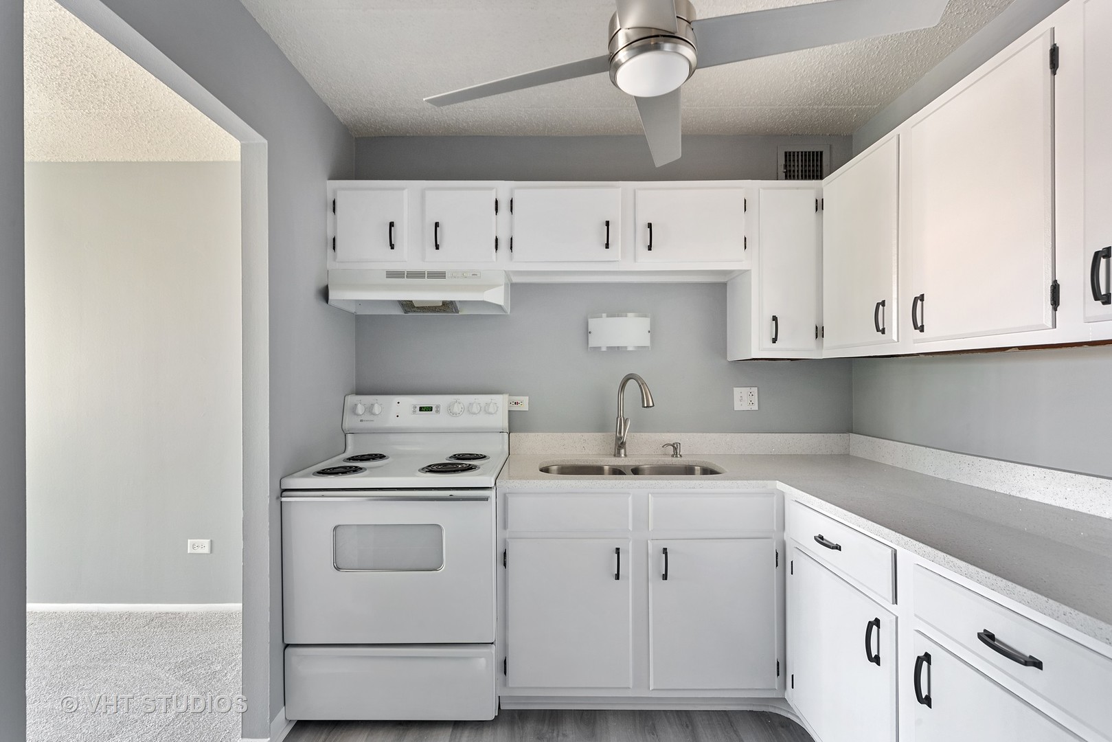 9701 North Dee Road, Unit 3L Niles, IL 60714 - Photo 5 of 10 a kitchen with cabinets appliances a sink and a counter space