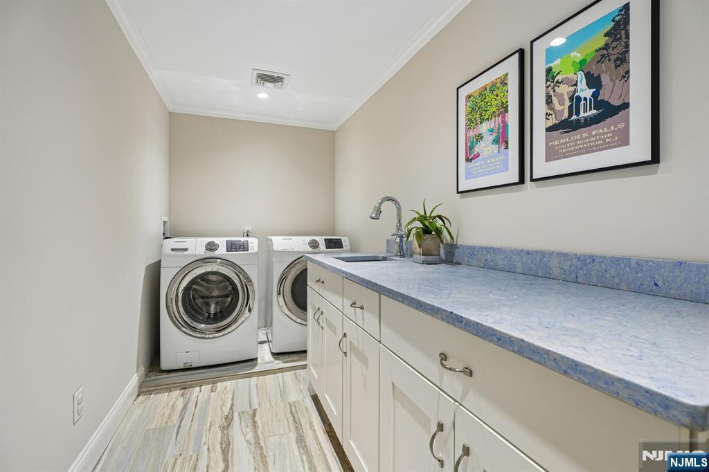11 Mt Vernon Road Montclair, NJ 07043 - Photo 33 of 49 a utility room with sink dryer and washer