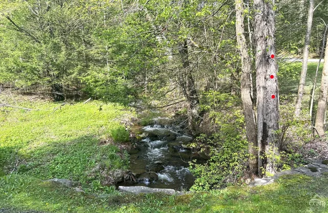 a view of a house with pool and a yard