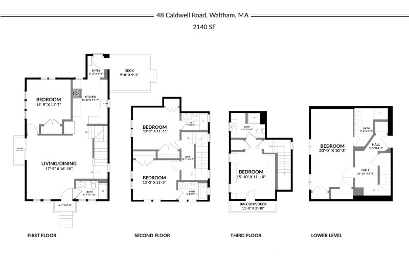 48 Caldwell Road, Unit 48 Waltham, MA 02453 - Photo 38 of 38 a picture of a floor plan