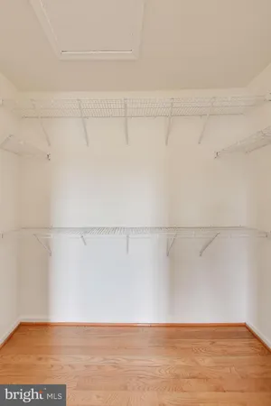 a view of small space with empty racks