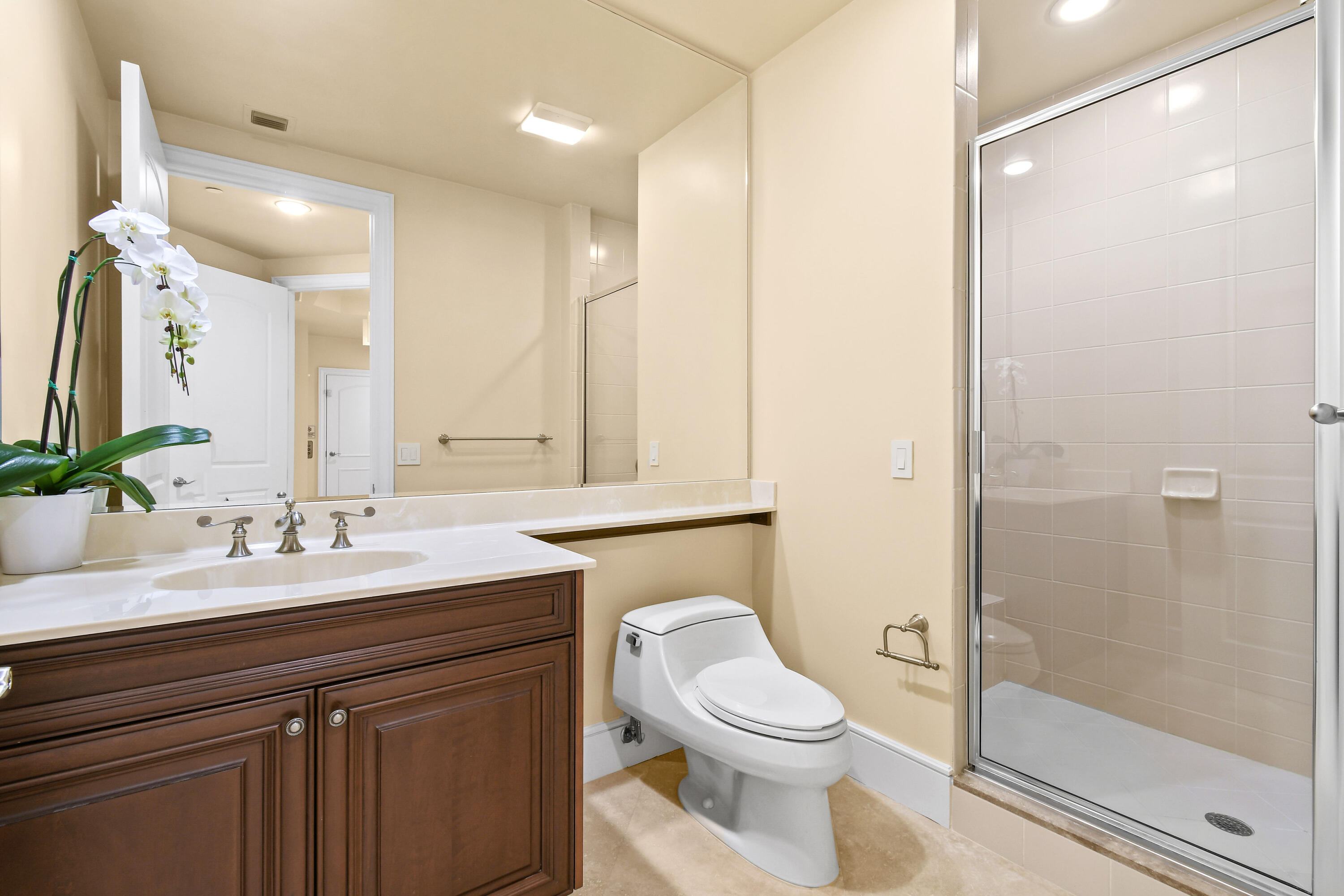 4600 North Ocean Drive, Unit 406 Singer Island, FL 33404 - Photo 65 of 106 a bathroom with a sink a toilet and shower