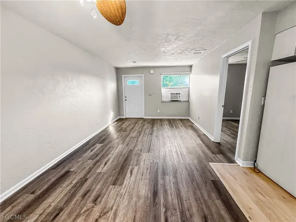 a view of wooden floor in a room