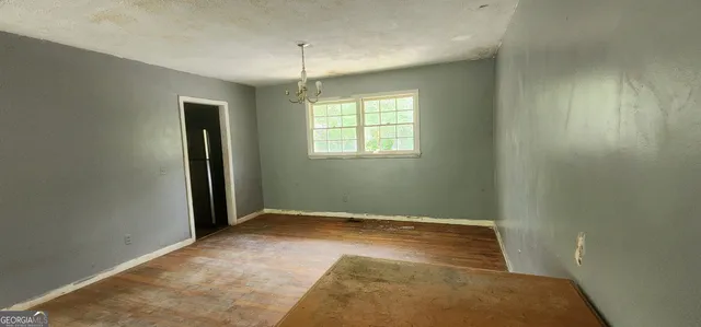 an empty room with a window