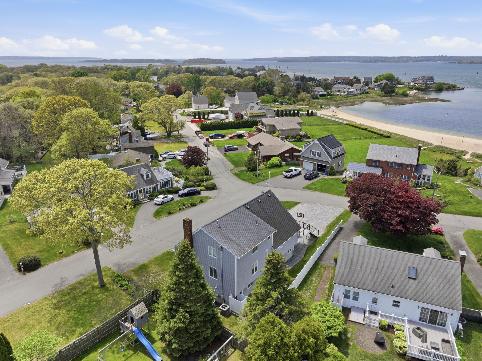 4 Cross Road Bourne, MA 02532 - Photo 41 of 47 an aerial view of residential houses with outdoor space and ocean view