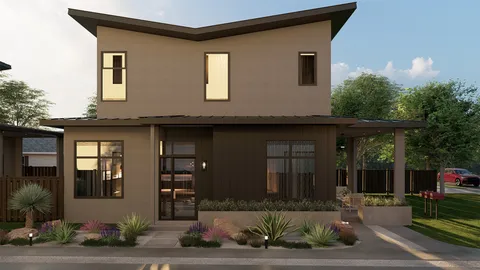 a front view of a house