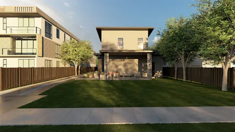 a view of a back yard