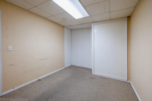 a bathroom with a sink vanity and a mirror