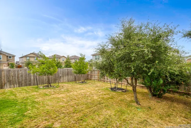a view of a backyard
