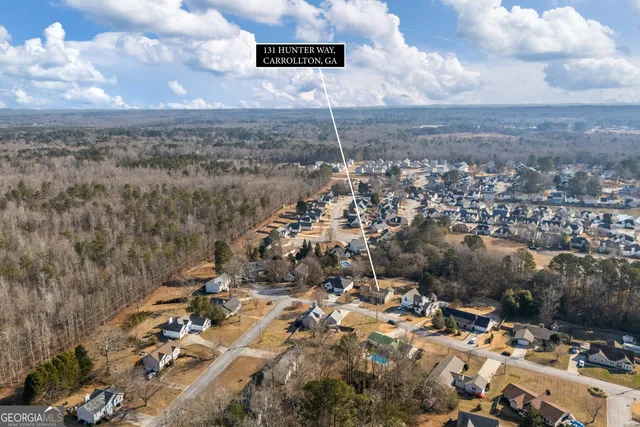 an aerial view of a city