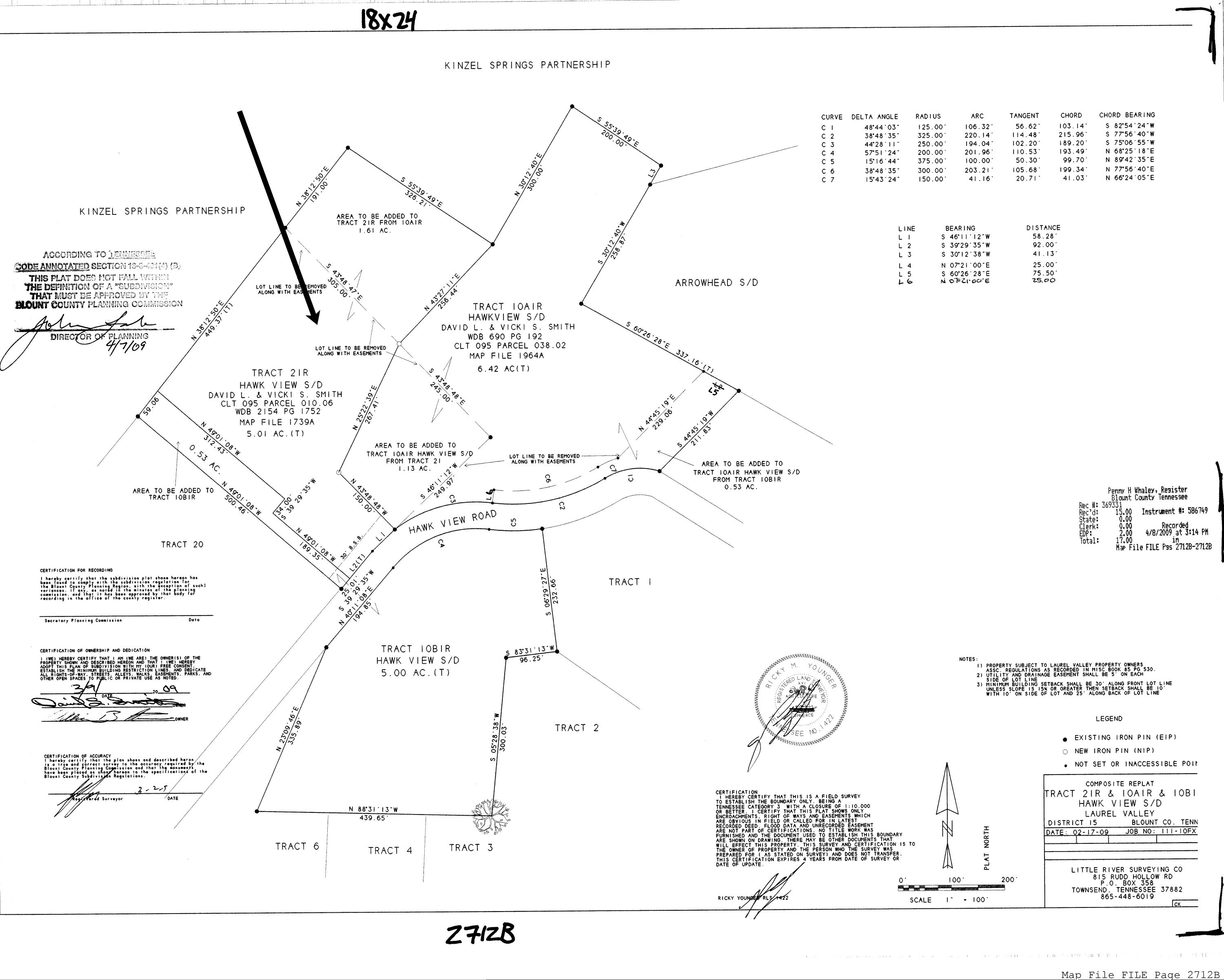 21 R Hawk View Drive Townsend, TN 37882 - Photo 6 of 13 TAX MAP FILE 2712B - LOT 21R