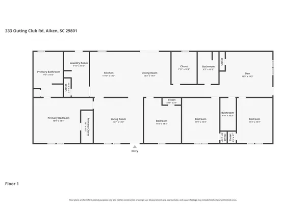 $329,900 | 333 Outing Club Road, Aiken, SC 29801