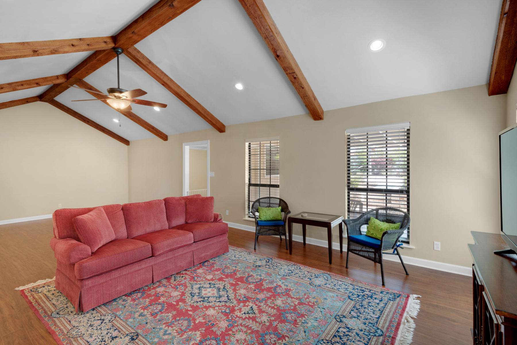 583 Ridge Road Santa Rosa Beach, FL 32459 - Photo 7 of 37 a living room with furniture a dining table and a window