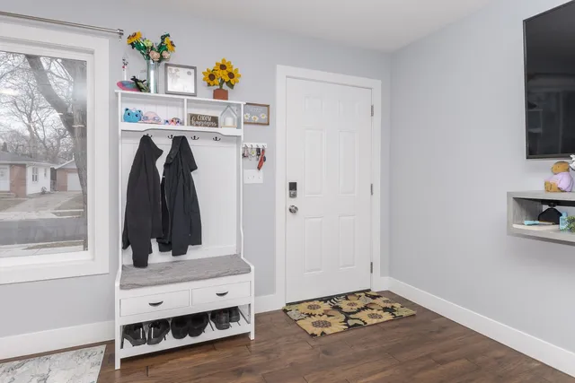 a view of kitchen and utility room