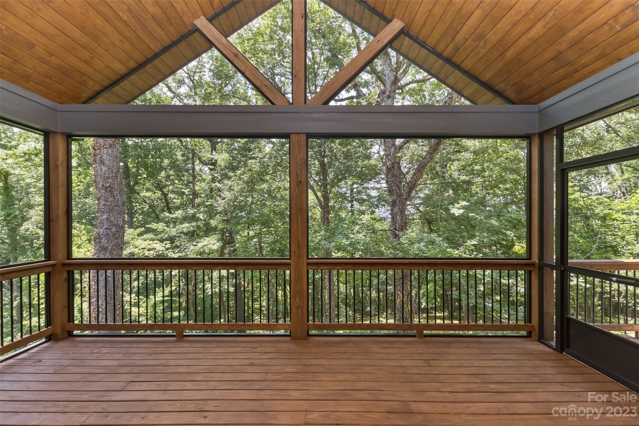 159 Gashes Creek Road Asheville, NC 28805 - Photo 19 of 48 a view of a wooden deck