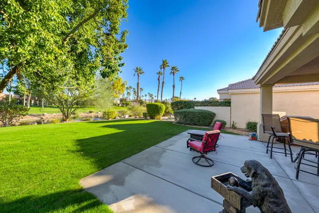 a park view with a sitting space