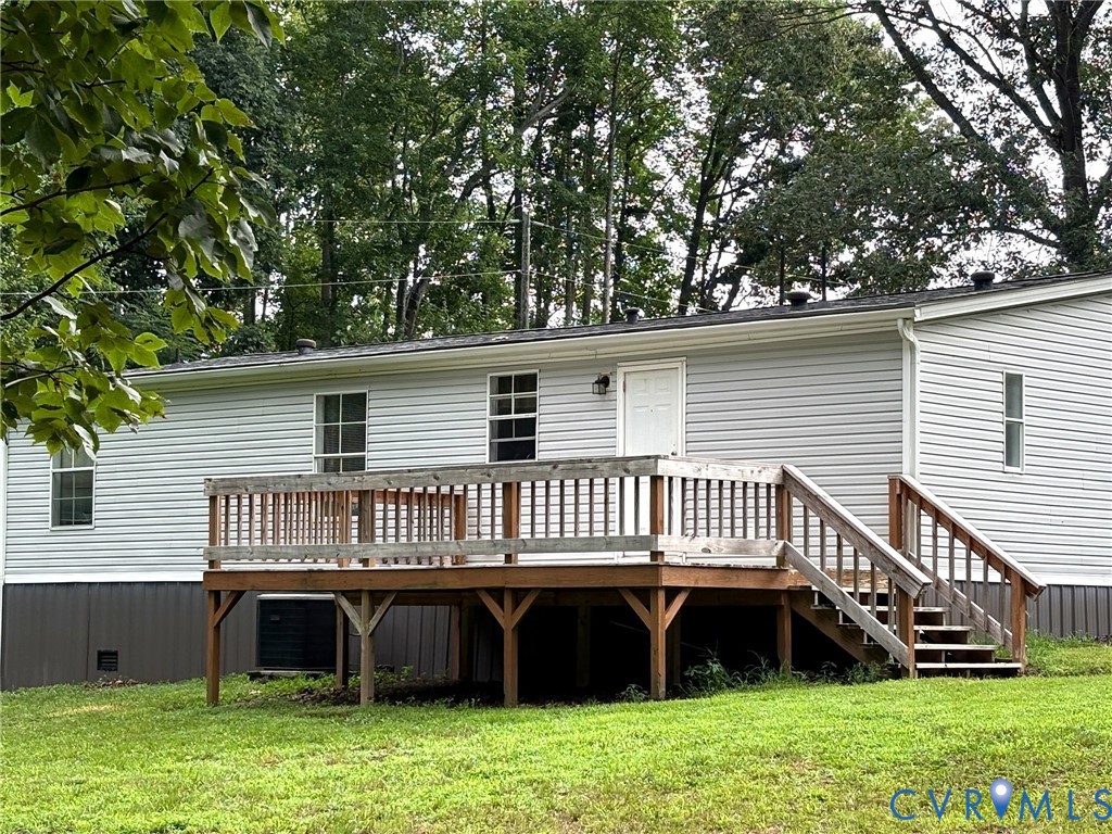 102 Frenchs Store Road Cumberland, VA 23040 - Photo 12 of 13 Rear exterior featuring light gray horizontal sidi