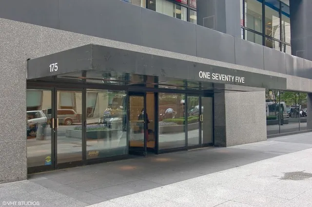 a view of a building entrance