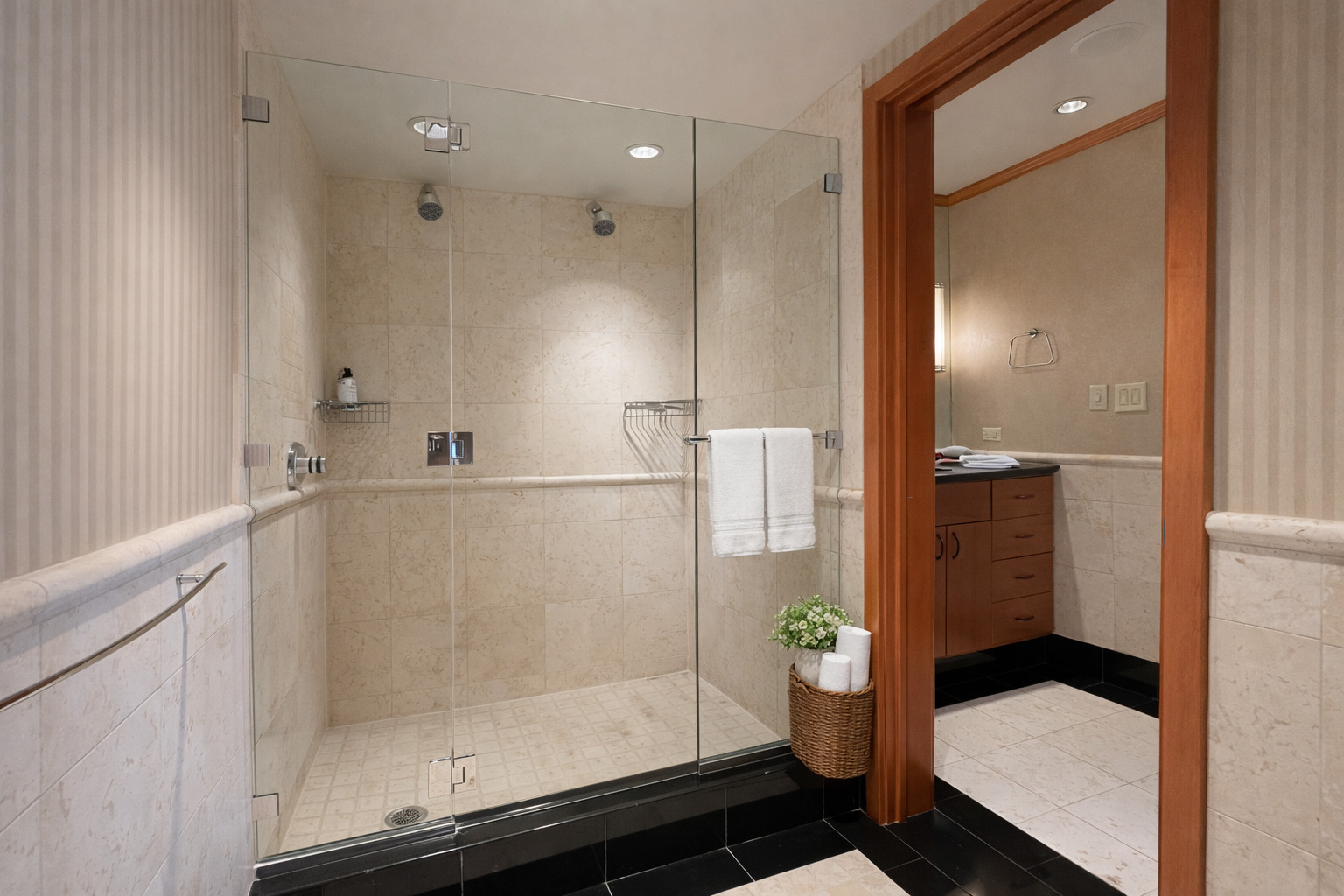 175 East Delaware Place, Unit 9007 Chicago, IL 60611 - Photo 23 of 27 a bathroom with a bathtub and a shower