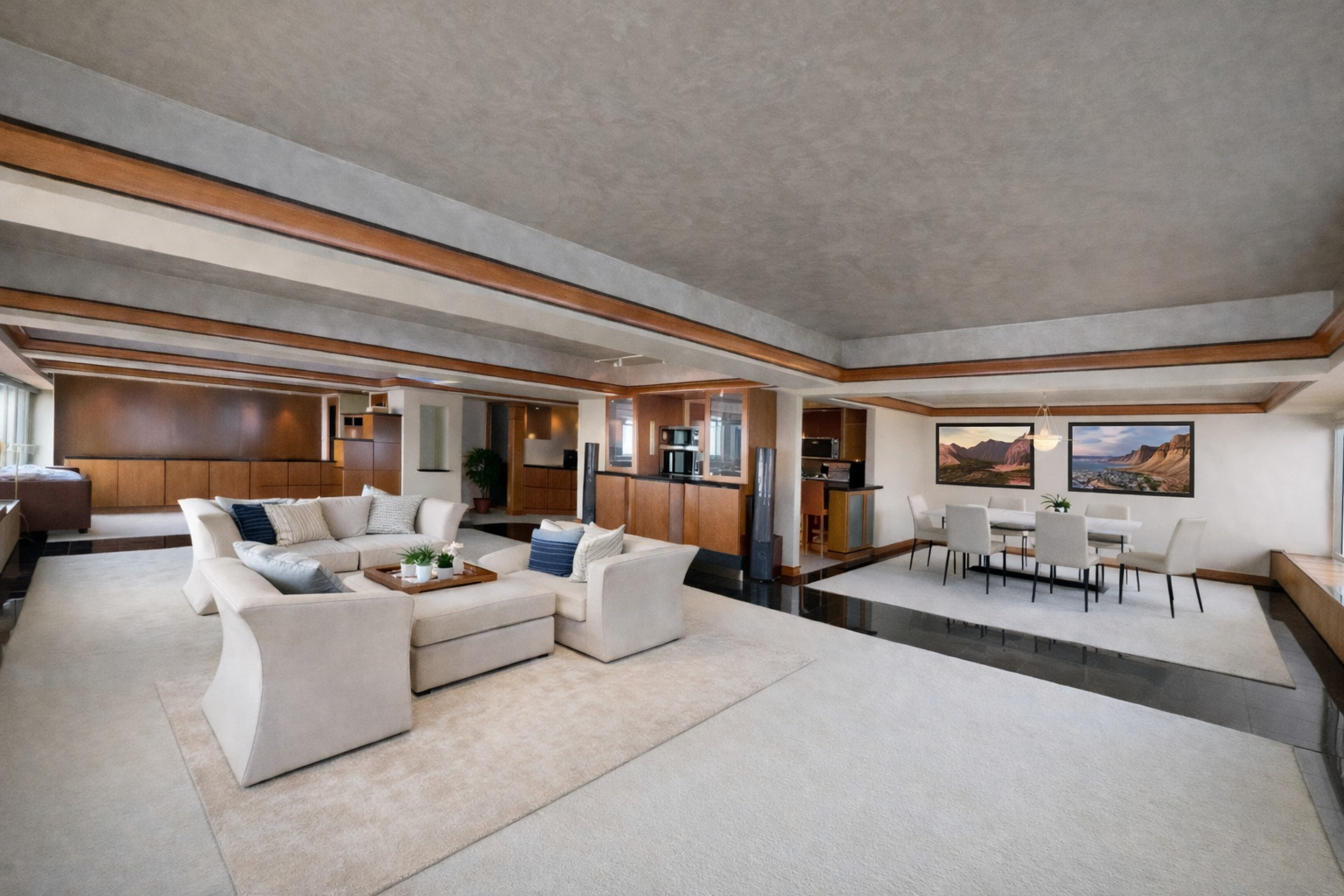 175 East Delaware Place, Unit 9007 Chicago, IL 60611 - Photo 9 of 27 a living room with furniture and a large window