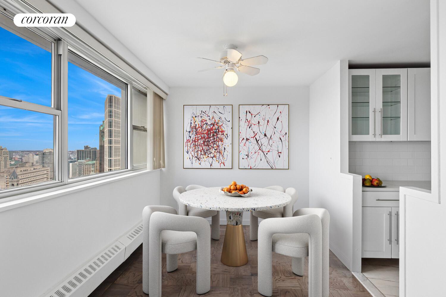 75 Henry Street, Unit 29H Brooklyn, NY 11201 - Photo 6 of 20 a dining room with furniture and window