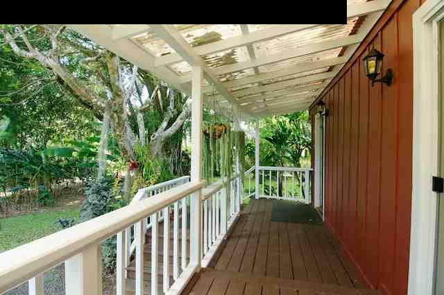 490 Kaupakalua Road Haiku, HI 96708 - Photo 25 of 30 a view of a balcony with wooden floor