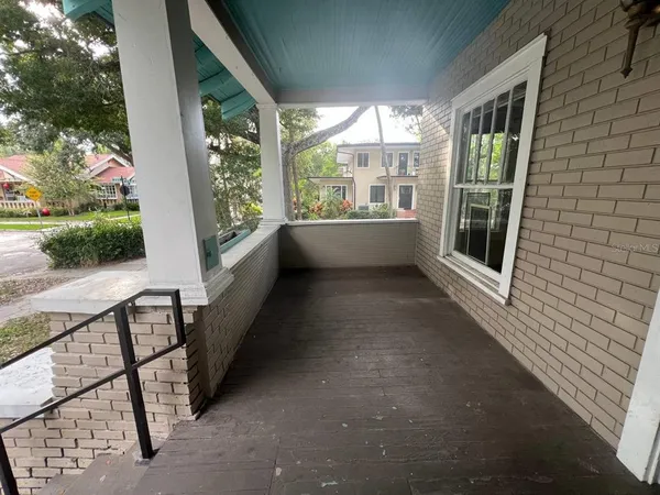 a view of balcony with an outdoor space