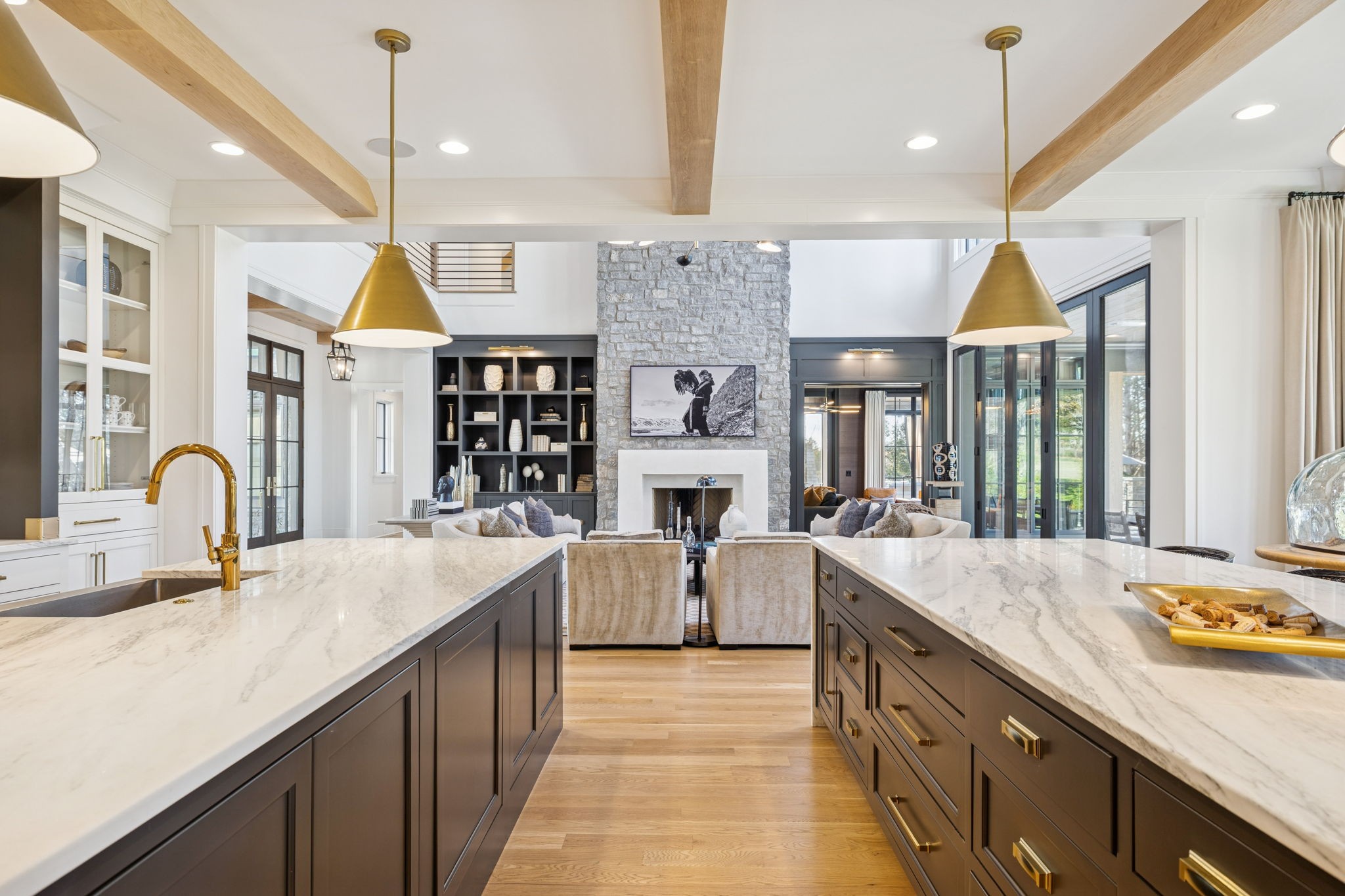 7573 Whiskey Road College Grove, TN 37046 - Photo 18 of 100 a large kitchen with kitchen island a large counter space a large window and stainless steel appliances