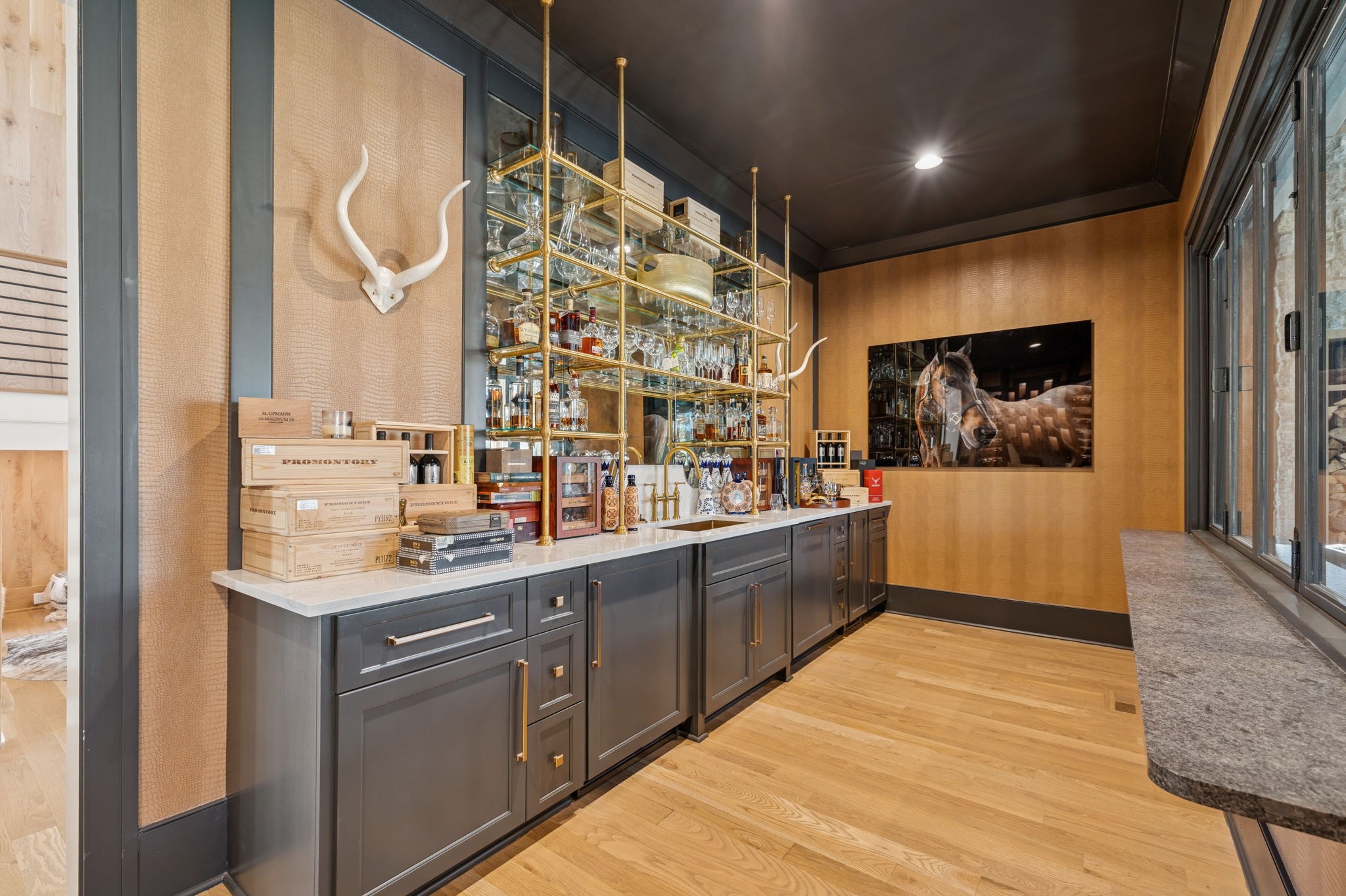 7573 Whiskey Road College Grove, TN 37046 - Photo 39 of 100 a kitchen with stainless steel appliances granite countertop a sink and cabinets