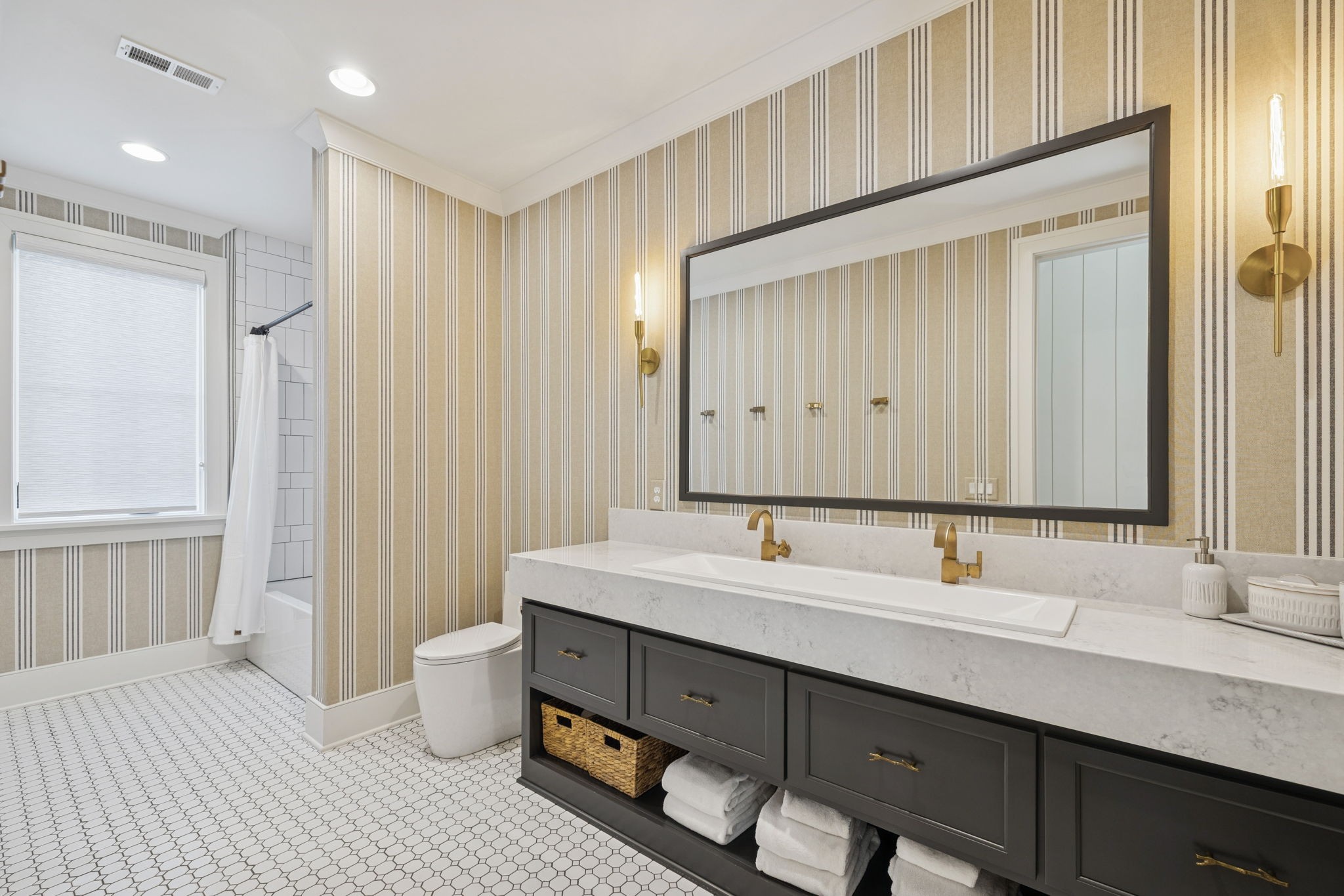 7573 Whiskey Road College Grove, TN 37046 - Photo 50 of 100 a bathroom with a double vanity sink mirror and