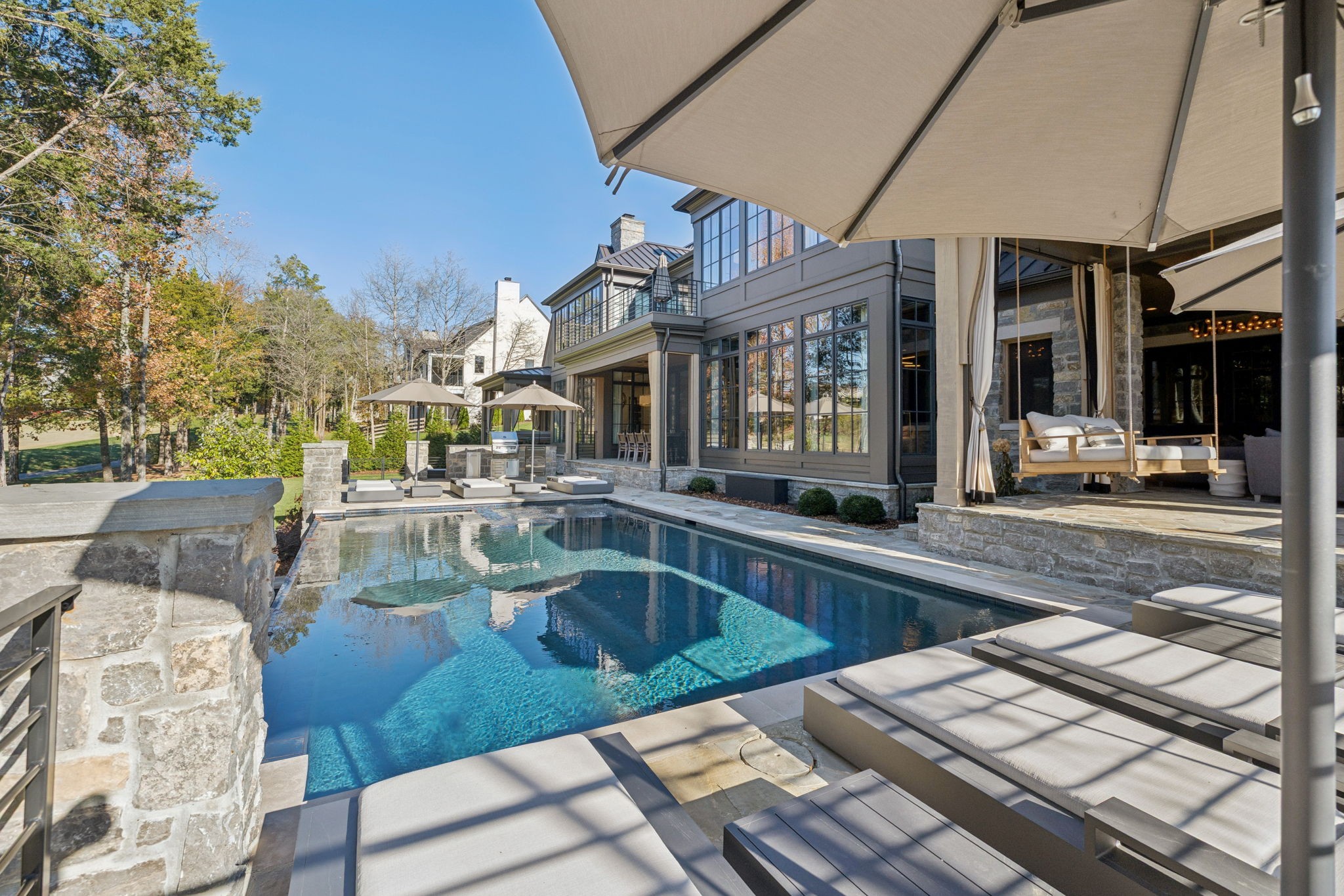 7573 Whiskey Road College Grove, TN 37046 - Photo 78 of 100 a view of a patio with swimming pool table and chairs