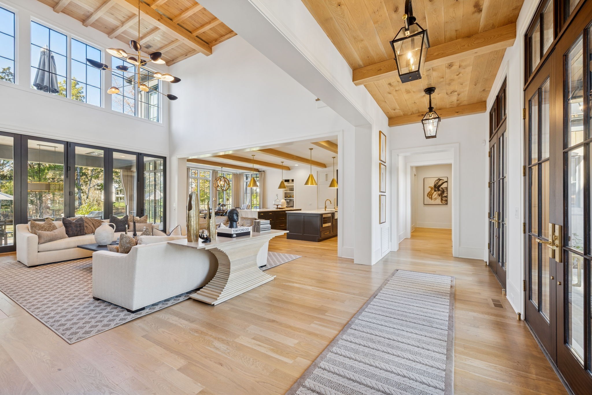 7573 Whiskey Road College Grove, TN 37046 - Photo 8 of 100 a lobby room with fireplace furniture and floor to ceiling window