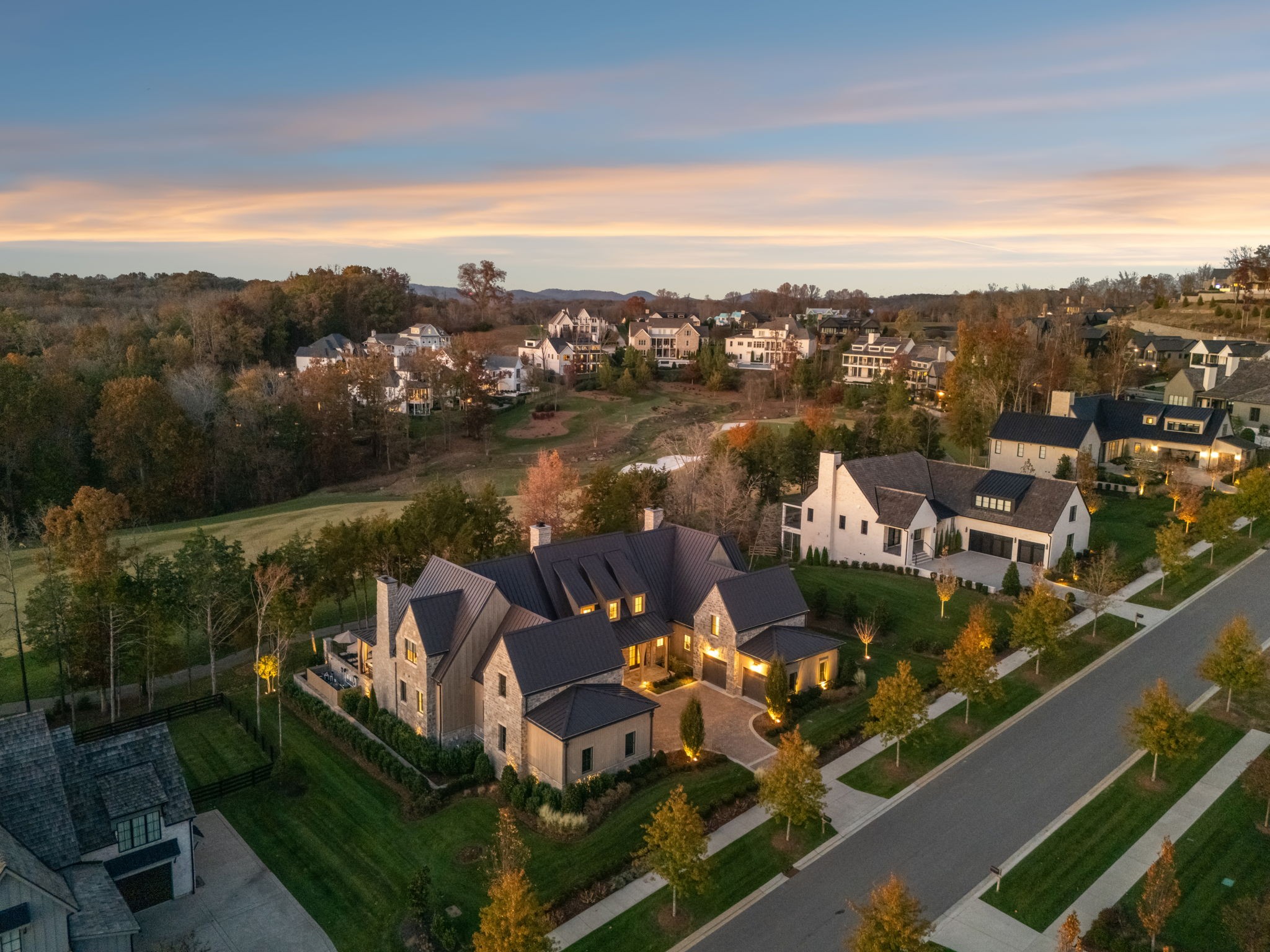 7573 Whiskey Road College Grove, TN 37046 - Photo 92 of 100 an aerial view of a house with a lake view