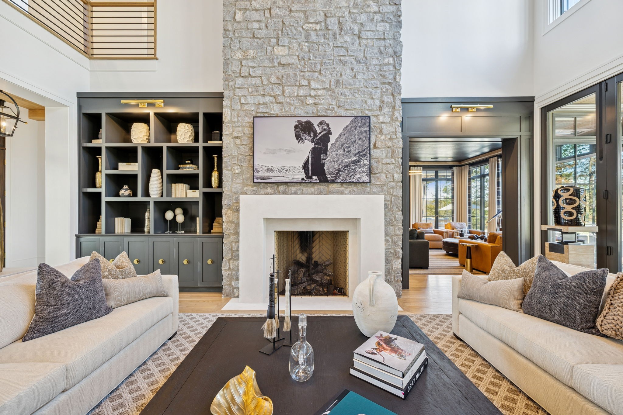 7573 Whiskey Road College Grove, TN 37046 - Photo 10 of 100 a living room with furniture and a fireplace