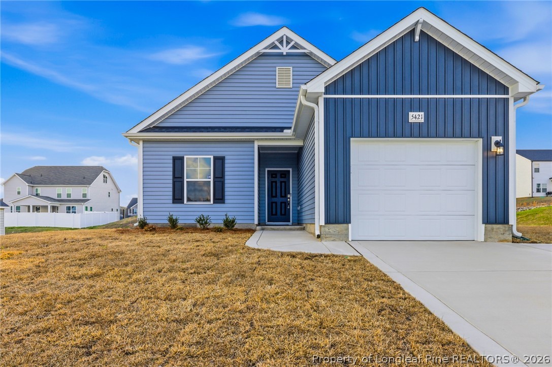 a view of backyard of house