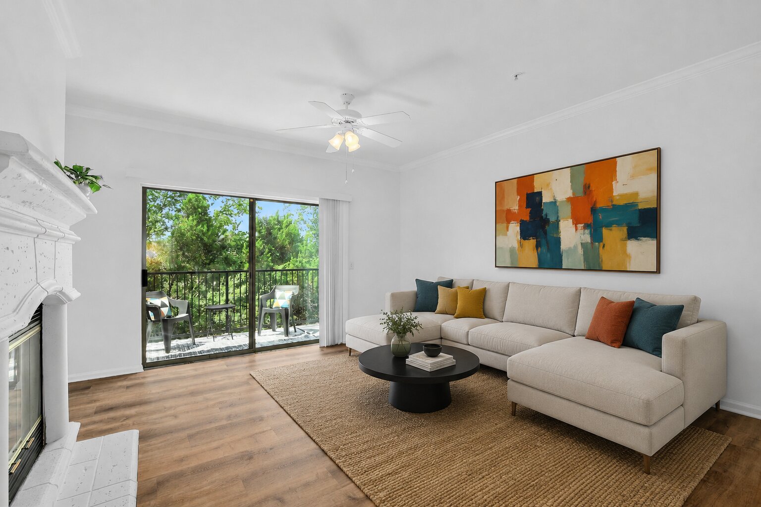 11203 Ranch Road 2222, Unit 301 Austin, TX 78732 - Photo 6 of 40 Virtually staged living room.