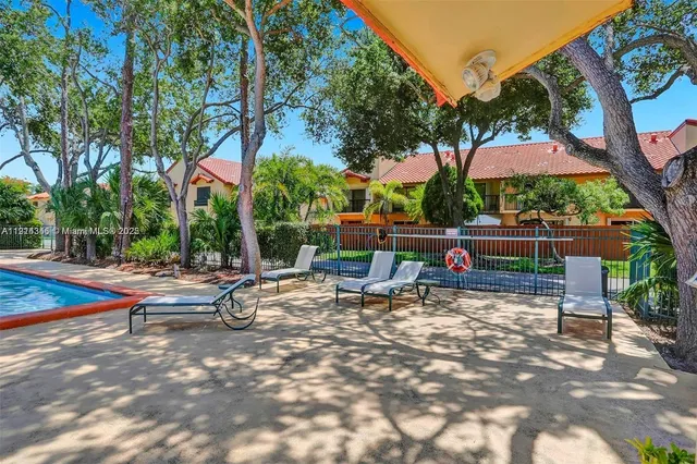 a view of outdoor space with sitting area