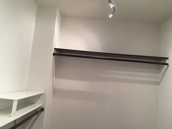 a close view of closet