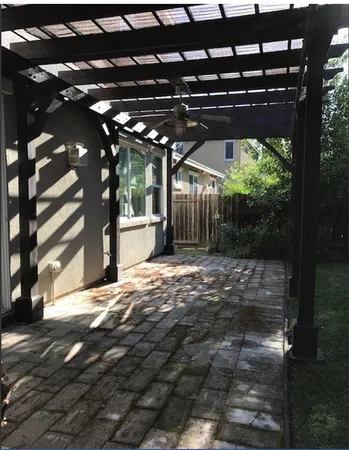 a view of a porch
