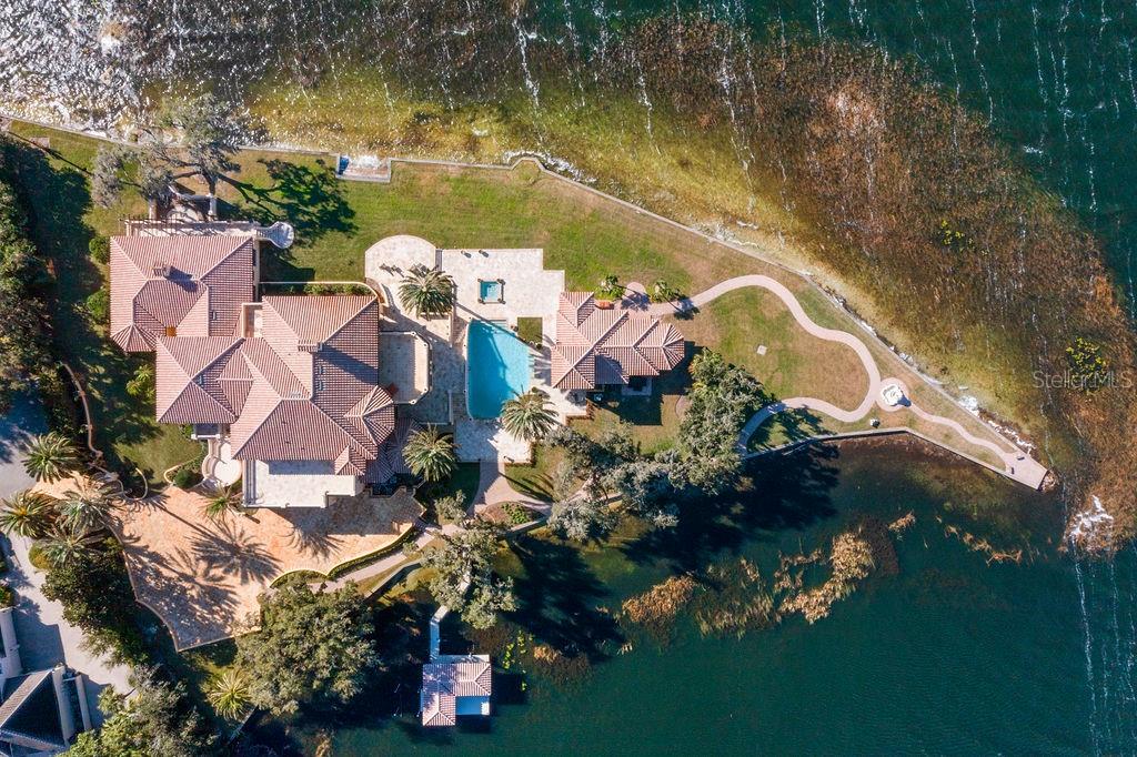 4200 Down Point Lane Windermere, FL 34786 - Photo 5 of 63 an aerial view of a house with a lake view