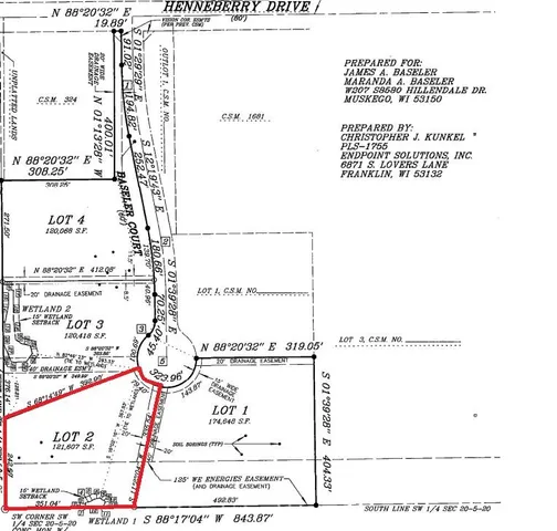 $275,000 | Lt2 Lt2 Baseler Court, Muskego, WI 53150