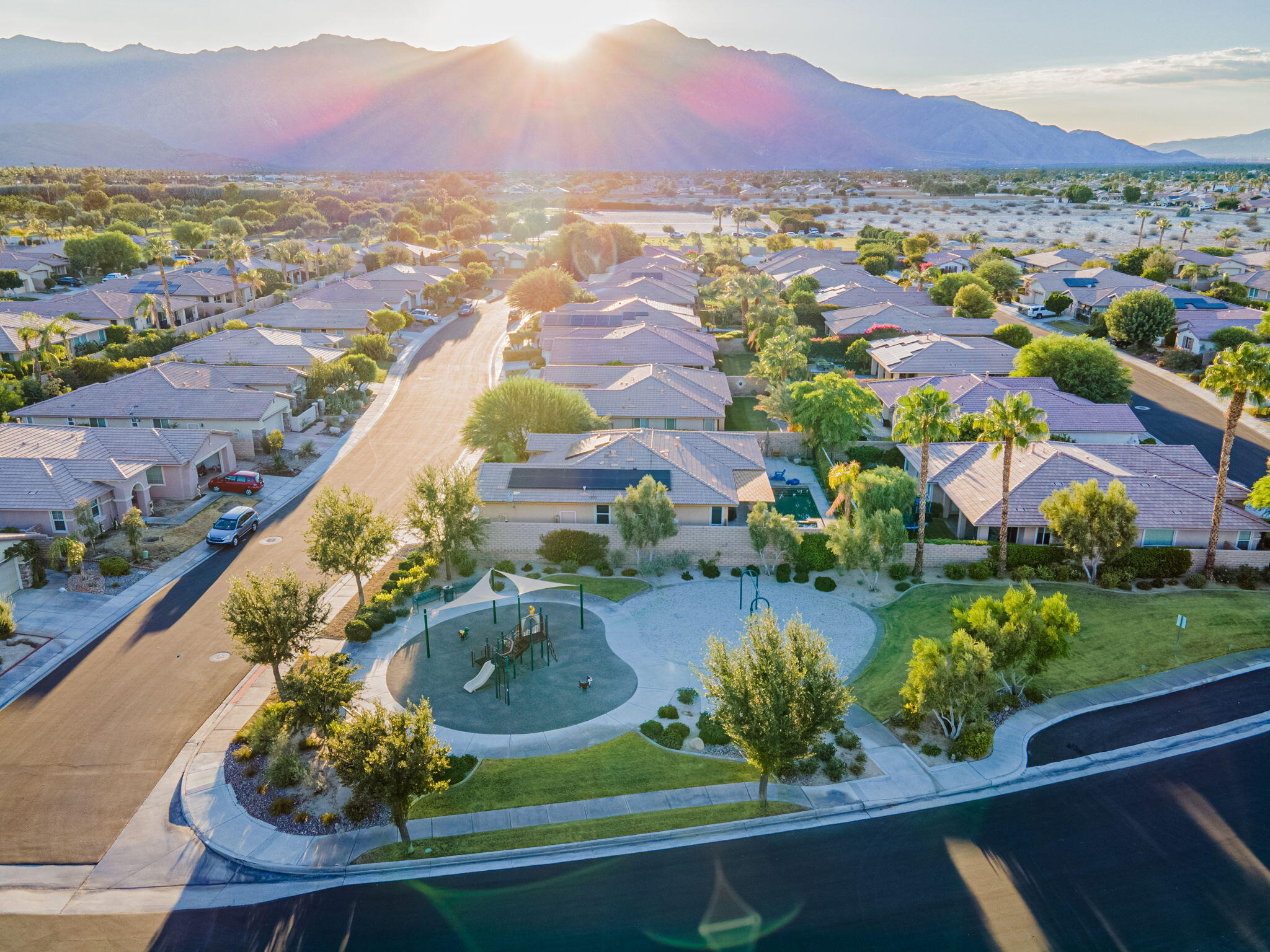 244 Via Padua Rancho Mirage, CA 92270 - Photo 26 of 30 an aerial view of residential house and outdoor space