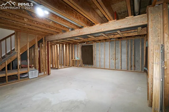 a view of a house with a large window