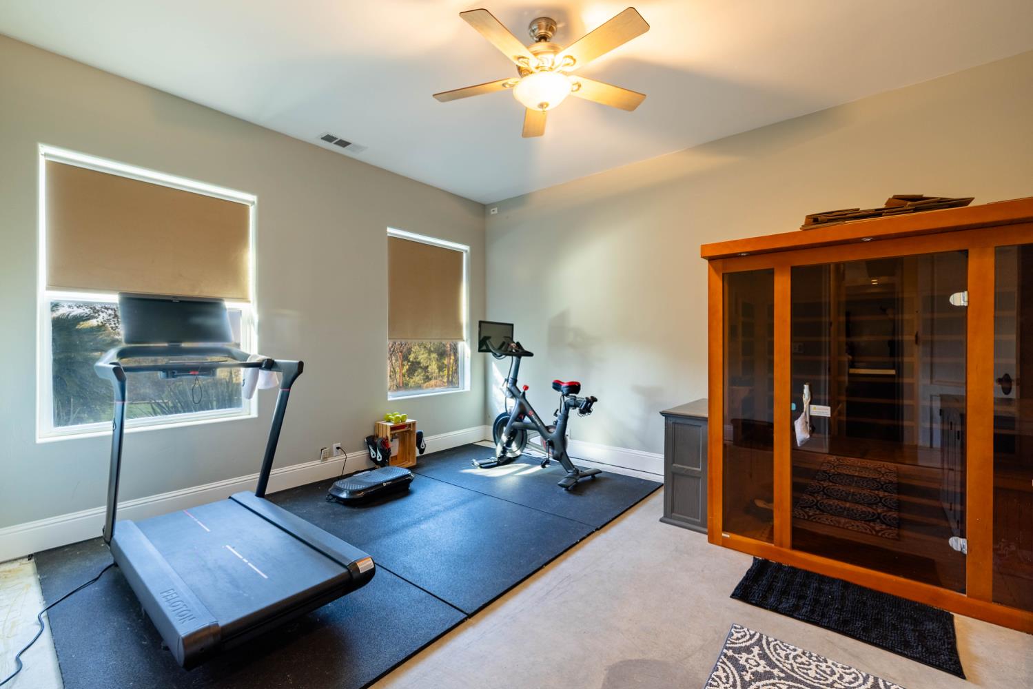 5840 China Hill Road El Dorado, CA 95623 - Photo 26 of 84 a room with gym equipment and view of living room