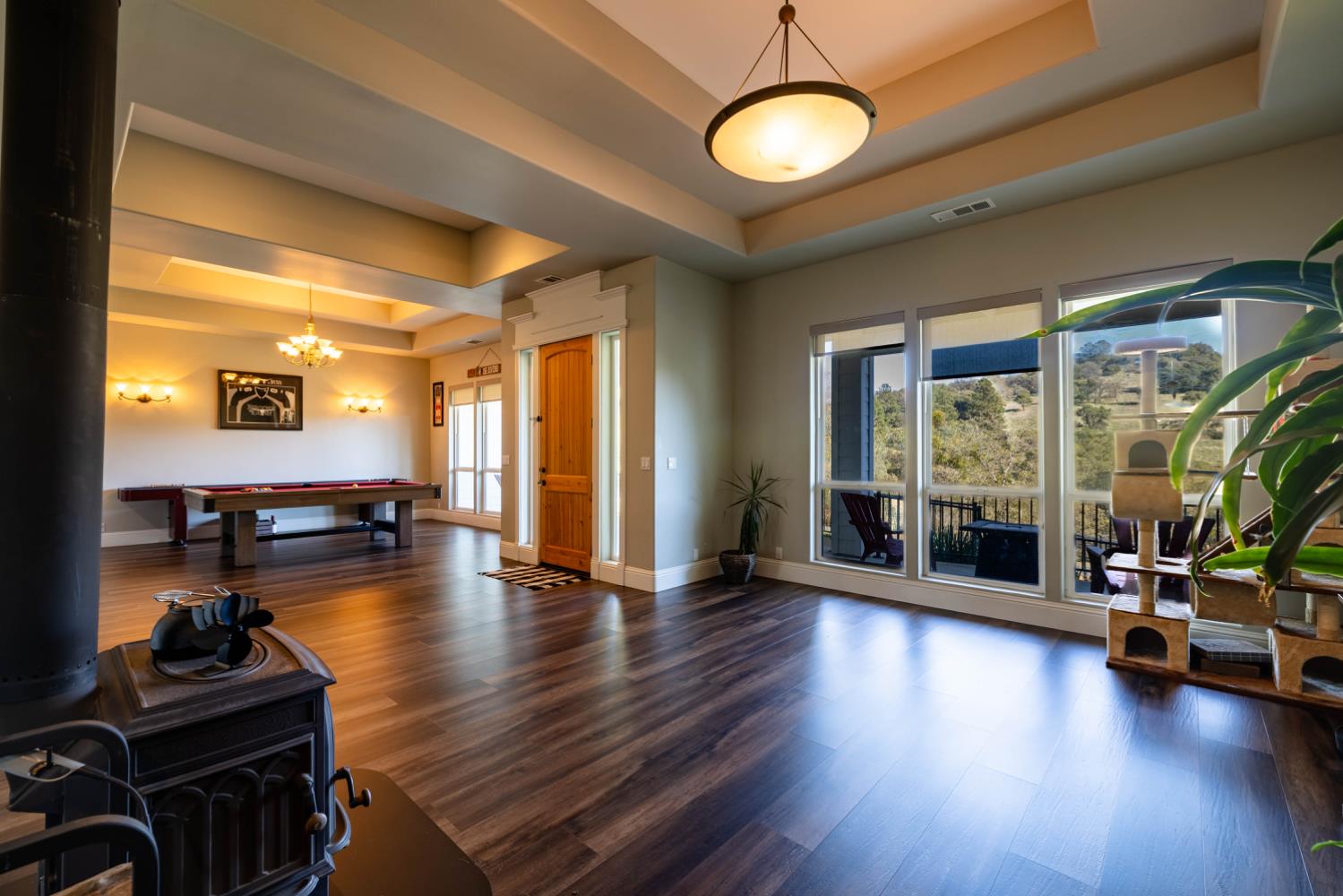 5840 China Hill Road El Dorado, CA 95623 - Photo 4 of 84 a view of a room with gym equipment and large windows