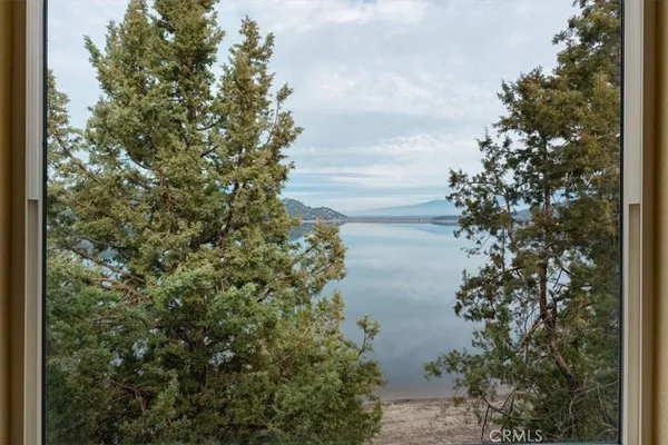a balcony with lake view