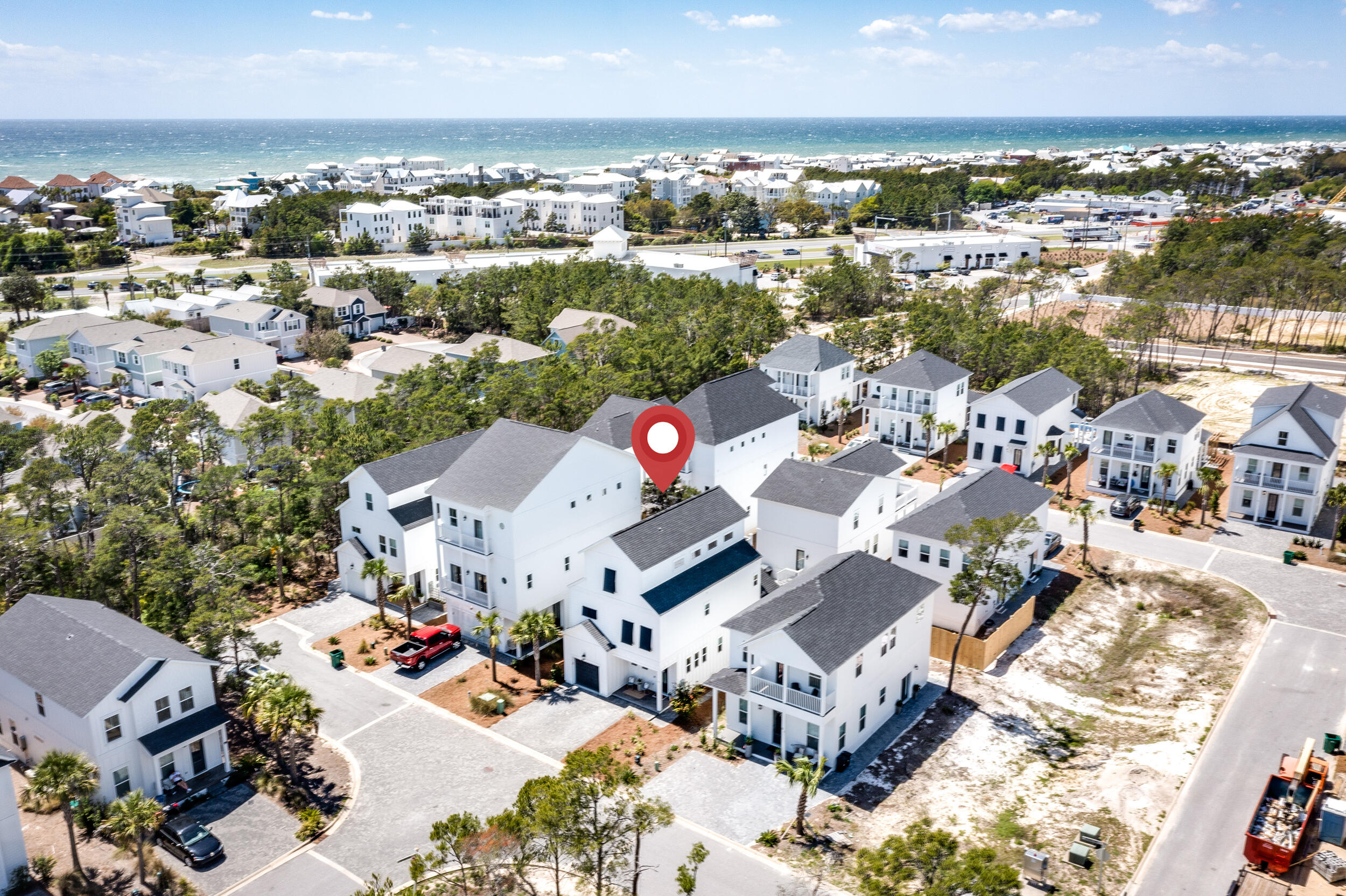 45 Valdare Ln Inlet Beach Inlet Beach, FL 32461 - Photo 35 of 37 an aerial view of a city with lots of residential buildings