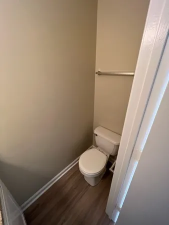 a bathroom with a toilet