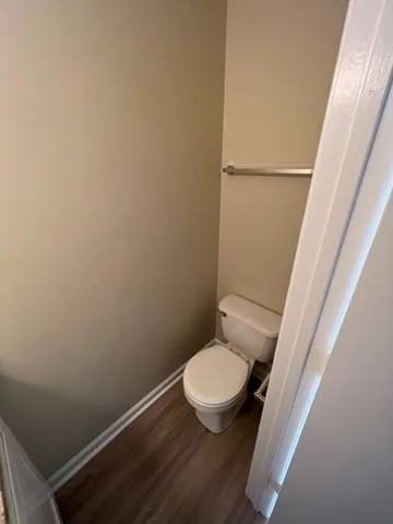 a bathroom with a toilet